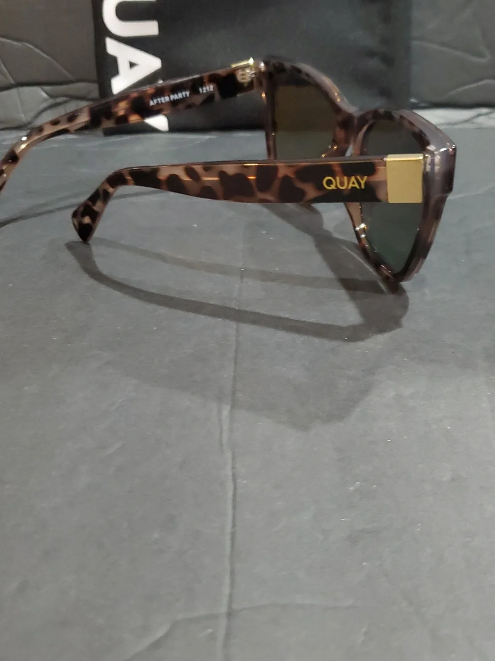 Quay after party oversized square tortoiseshell multi reflective sunglasses new‎